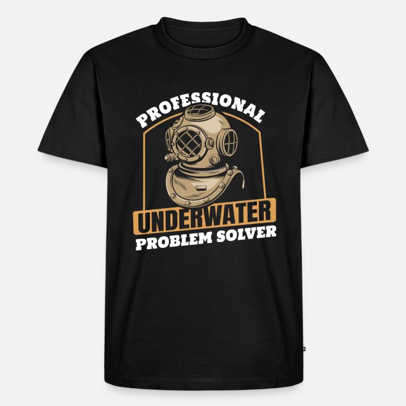 Berufstaucher - Männer Premium Bio T-Shirt - Schwarz