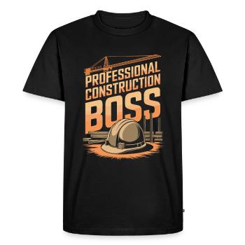 Construction foreman - Men's Premium Organic T-Shirt - black - Front - Nico (187cm)