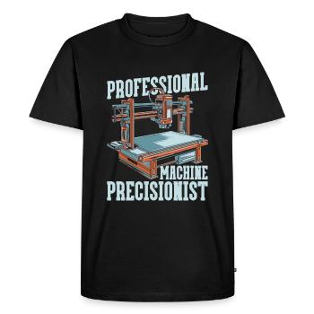 CNC Router - Men's Premium Organic T-Shirt - black - Front - Nico (187cm)