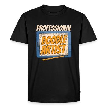 Dessinateur - T-shirt Premium bio Homme - noir - Devant - Nico (187cm)