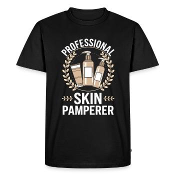 Esthéticienne - T-shirt Premium bio Homme - noir - Devant - Nico (187cm)
