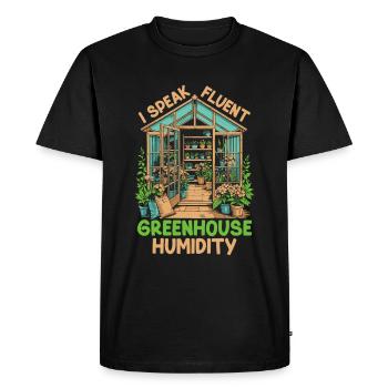 Greenhouse Manager - Men's Premium Organic T-Shirt - black - Front - Nico (187cm)