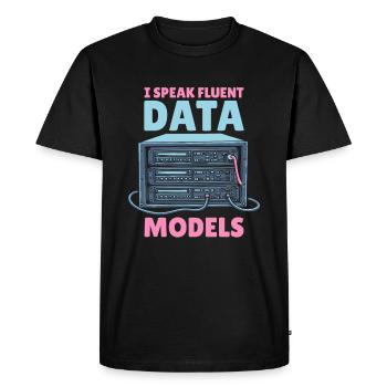Architecte de bases de données - T-shirt Premium bio Homme - noir - Devant - Nico (187cm)