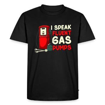 Pump attendant - Men's Premium Organic T-Shirt - black - Front - Nico (187cm)