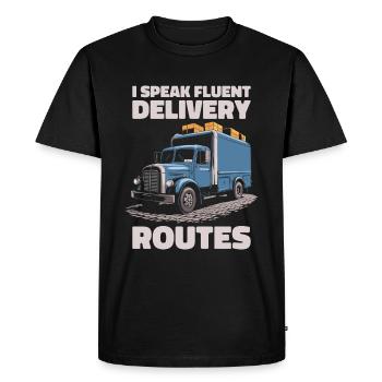 Messager - T-shirt Premium bio Homme - noir - Devant - Nico (187cm)