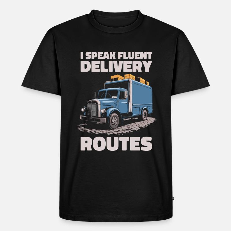 Kurier - Männer Premium Bio T-Shirt - Schwarz