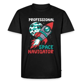 Aerospace Engineer - Men's Premium Organic T-Shirt - black - Front - Nico (187cm)