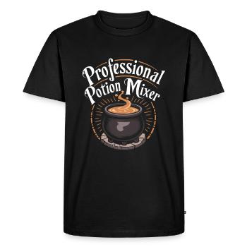 Alchimiste - T-shirt Premium bio Homme - noir - Devant - Nico (187cm)
