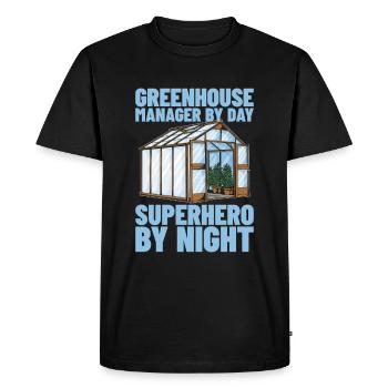 Greenhouse Manager - Men's Premium Organic T-Shirt - black - Front - Nico (187cm)