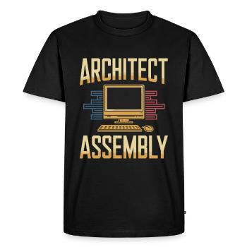 Équipe d’architectes de bases de données - T-shirt Premium bio Homme - noir - Devant - Nico (187cm)