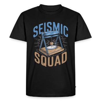 Géophysicien Kader - T-shirt Premium bio Homme - noir - Devant - Nico (187cm)