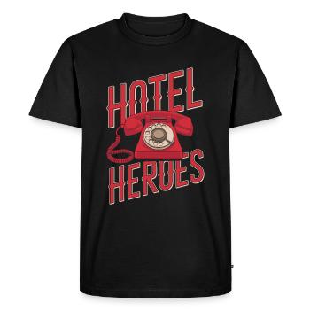 Hotel Manager Team - Men's Premium Organic T-Shirt - black - Front - Nico (187cm)
