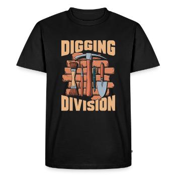 Équipe d’archéologues - T-shirt Premium bio Homme - noir - Devant - Nico (187cm)
