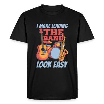 Directeur de l’orchestre - T-shirt Premium bio Homme - noir - Devant - Nico (187cm)