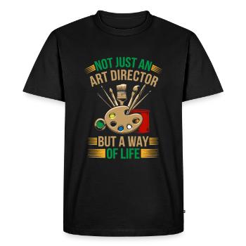 Directeur artistique - T-shirt Premium bio Homme - noir - Devant - Nico (187cm)