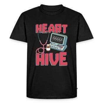 Cardiologist Team - Men's Premium Organic T-Shirt - black - Front - Nico (187cm)