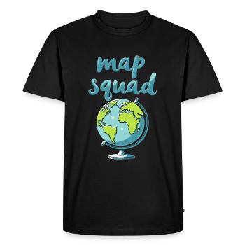 Geography Geographer Kader - Men's Premium Organic T-Shirt - black - Front - Nico (187cm)