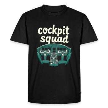 Flight Engineer Kader - Men's Premium Organic T-Shirt - black - Front - Nico (187cm)