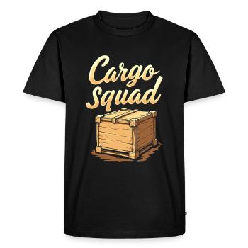 Dock Worker Cadre - Men's Premium Organic T-Shirt - black - Front - Nico (187cm)