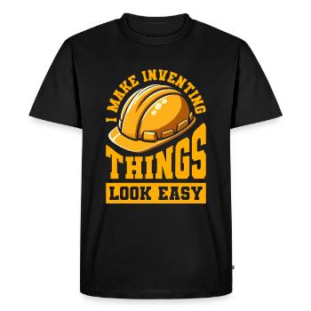 Engineer - Men's Premium Organic T-Shirt - black - Front - Nico (187cm)