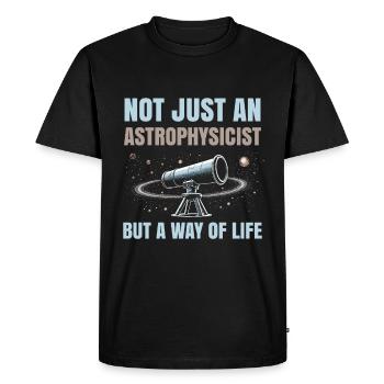 Astrophysicist - Men's Premium Organic T-Shirt - black - Front - Nico (187cm)