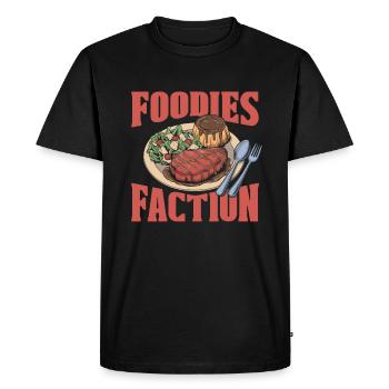 L’équipe des critiques gastronomiques - T-shirt Premium bio Homme - noir - Devant - Nico (187cm)