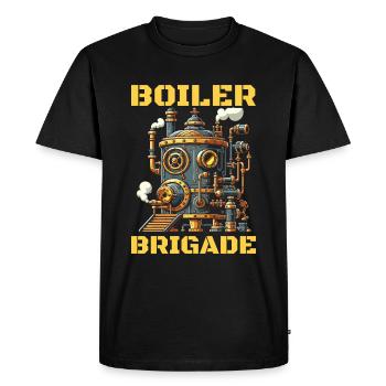 Boiler Operator Team - Men's Premium Organic T-Shirt - black - Front - Nico (187cm)