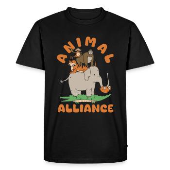 Équipe de gardiens d’animaux - T-shirt Premium bio Homme - noir - Devant - Nico (187cm)
