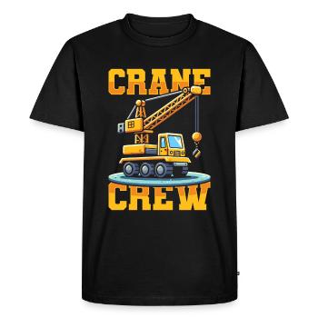 Équipe de grutiers - T-shirt Premium bio Homme - noir - Devant - Nico (187cm)