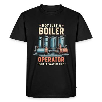Boiler operators - Men's Premium Organic T-Shirt - black - Front - Nico (187cm)
