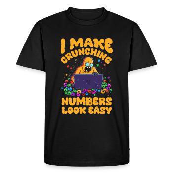 Analyste de données en science des données - T-shirt Premium bio Homme - noir - Devant - Nico (187cm)