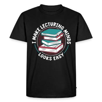 Professor - Men's Premium Organic T-Shirt - black - Front - Nico (187cm)