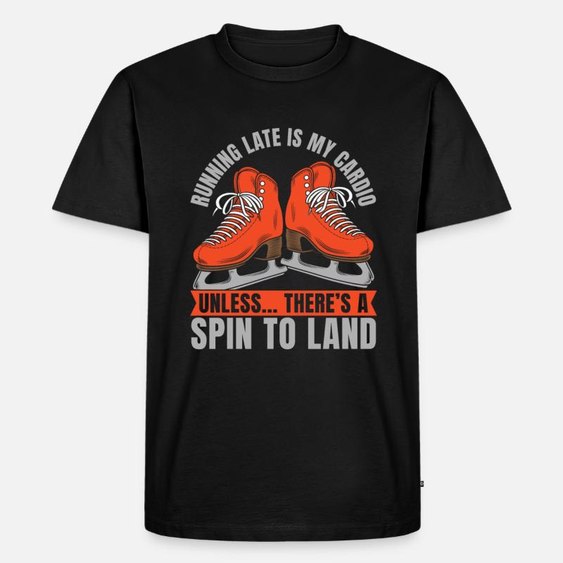 Eiskunstlauf Eiskunstläuferin - Männer Premium Bio T-Shirt - Schwarz