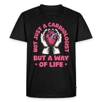 Cardiologist - Men's Premium Organic T-Shirt - black - Front - Nico (187cm)