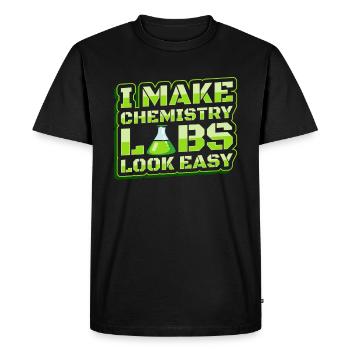Assistant de laboratoire chimique - T-shirt Premium bio Homme - noir - Devant - Nico (187cm)