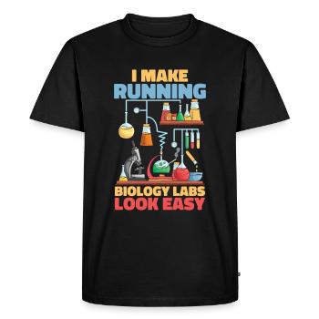 Assistante de laboratoire en biologie - T-shirt Premium bio Homme - noir - Devant - Nico (187cm)
