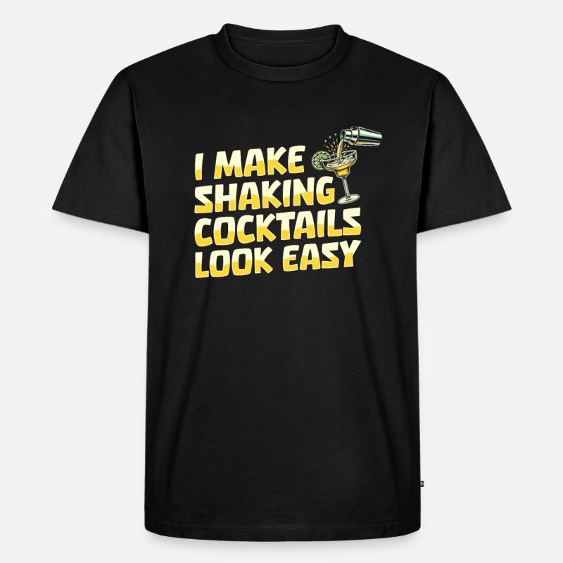 Barkeeper Bartender - Männer Premium Bio T-Shirt - Schwarz