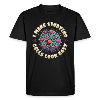 Biochemist - Men's Premium Organic T-Shirt - black - Front - Nico (187cm)
