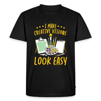 Directeur artistique - T-shirt Premium bio Homme - noir - Devant - Nico (187cm)