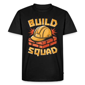 Master Builder Squad - Men's Premium Organic T-Shirt - black - Front - Nico (187cm)