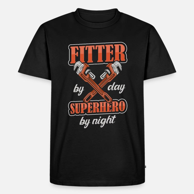 Monteur - Männer Premium Bio T-Shirt - Schwarz