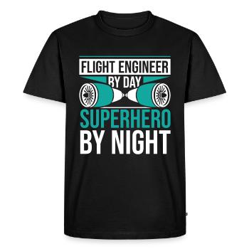 Flight Engineer - Men's Premium Organic T-Shirt - black - Front - Nico (187cm)