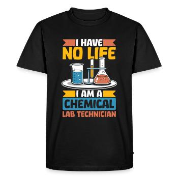 Assistant de laboratoire chimique - T-shirt Premium bio Homme - noir - Devant - Nico (187cm)