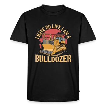 Bulldozer Planierraupe - T-shirt Premium bio Homme - noir - Devant - Nico (187cm)