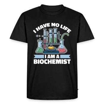 Biochemist - Men's Premium Organic T-Shirt - black - Front - Nico (187cm)