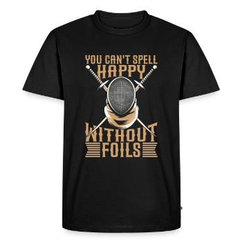 Escrimeurs d’escrime - T-shirt Premium bio Homme - noir - Devant - Nico (187cm)