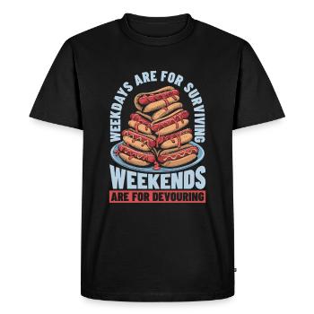 Concours de nourriture - T-shirt Premium bio Homme - noir - Devant - Nico (187cm)