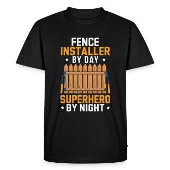 Fence installer - Men's Premium Organic T-Shirt - black - Front - Nico (187cm)