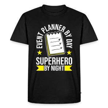 Event planner - Men's Premium Organic T-Shirt - black - Front - Nico (187cm)