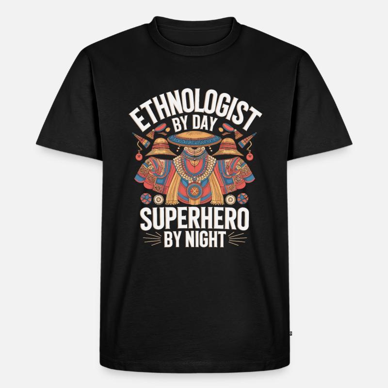 Ethnologe - Männer Premium Bio T-Shirt - Schwarz